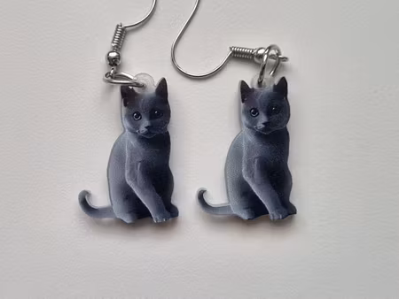 Örhängen grå katter