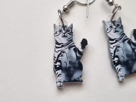 Örhängen Grårandiga katter