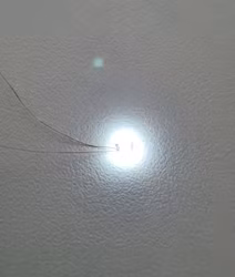 Tråd med LED-ljus (vit) För dockhus, tittskåp, tågräls