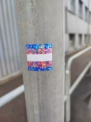 Transflagga glitter - Sticker