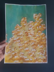 Moln i gouache