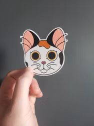 Fläckig katt - sticker