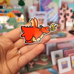 Drake röd - sticker