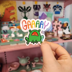 Gay groda - sticker