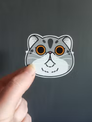 Grå katt - sticker