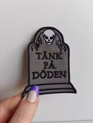 Tänk på döden - tygmärke