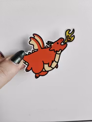 Drake röd - sticker