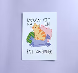 Vykort - Att ha en katt