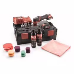 Flex Polermaskin PXE80 10.8-EC P-Set - 10.8V 2x2.5Ah&Laddare L-Boxx - Excentrisk Friroterande