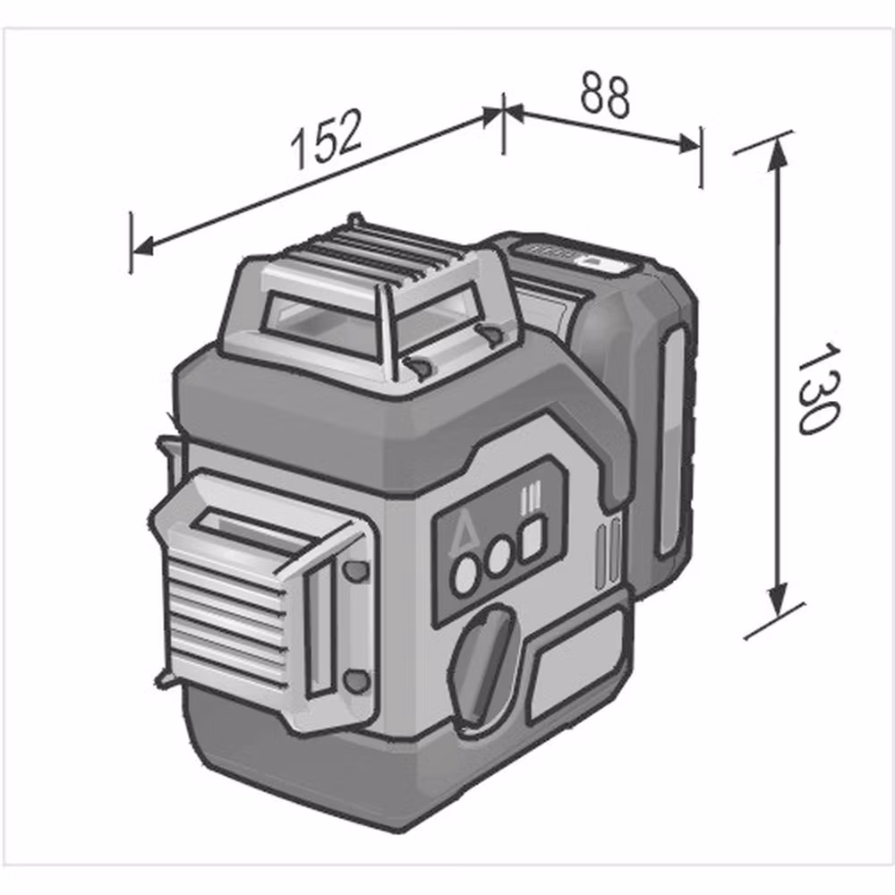 FLEX Korslinjelaser ALC3x360 10.8 G/R Set - sprängskiss