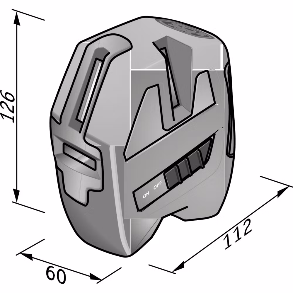 FLEX Korslinjelaser ALC3/1-G/R - sprängskiss