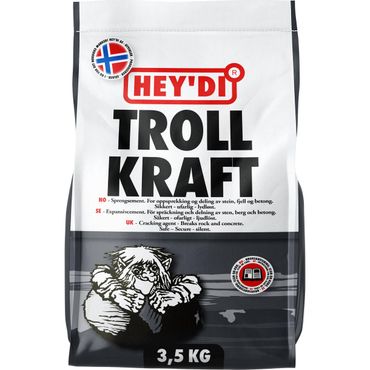 Sprängcement Trollkraft 3,5 kg – Ljudlös och säker sten- och bergspräckning utan dynamit