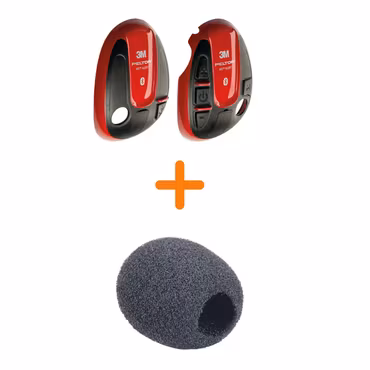 3M PELTOR Kåpskal RÖDA + Vindskydd – Passar WS Alert XPI/XP/X