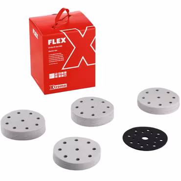Startsats FLEX Xtreme Universalslippapper  125mm – 25 st + Padsaver