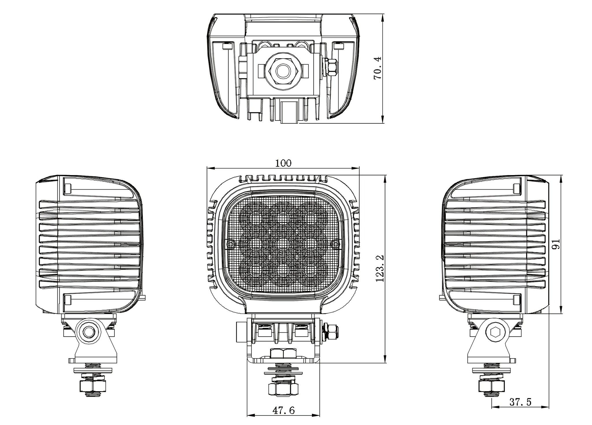 Flextra Arbetsbelysning 63W Flood