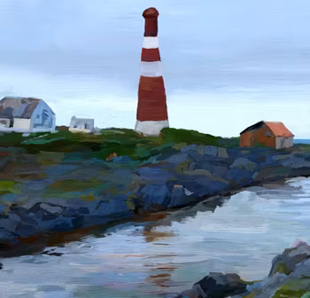 Slettnes Fyr  (lerret)