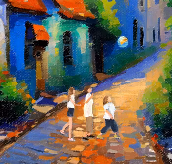 Lyckliga Gatan (lerret)