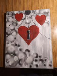 Nyckehål i hjärta 24x30cm