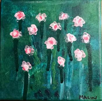 Blomsterängen 15x15 cm SÅLD
