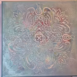 Turkosgrön mandala 3D 30x30cm
