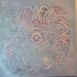 Turkosgrön mandala 3D 30x30cm