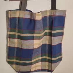 Tygväska - grått handtag