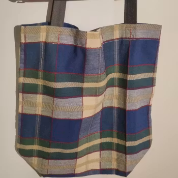 Tygväska - grått handtag