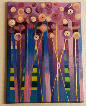 Abstrakt Floral 30x40 cm
