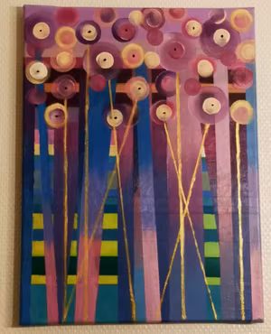 Abstrakt Floral 30x40 cm
