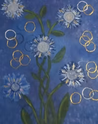 Blommornas strävan 40x50cm
