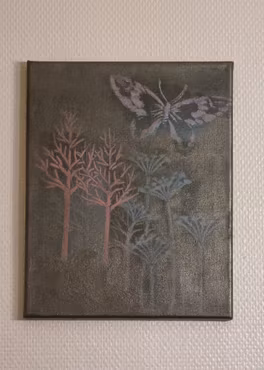 Three and Butterfly 24x30cm