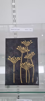 Blommor guld 15x21 cm