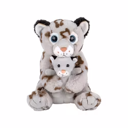 Snöleopard med Unge