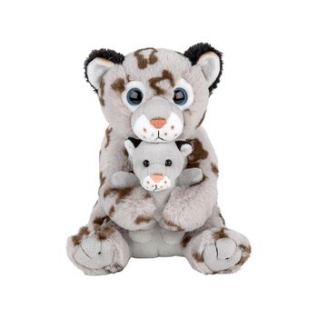 Snöleopard med Unge