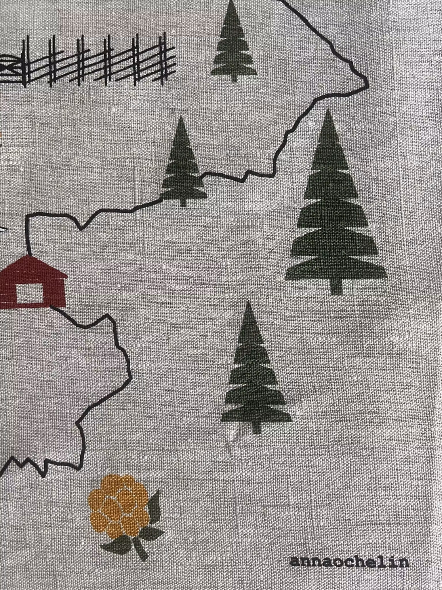 JÄMTLAND-HÄRJEDALEN kökshandduk/bonad