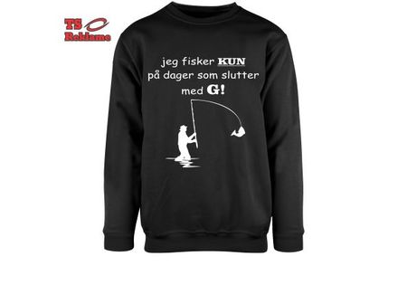 Fisker kun på dager som Genser