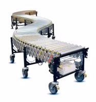 Driven flexibel rullbana. 600mm bred. Längd 4,2 - 12,2m.