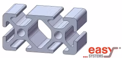 Aluminiumprofil, ISB 20 x 40, T-spår 5mm, HL=6m