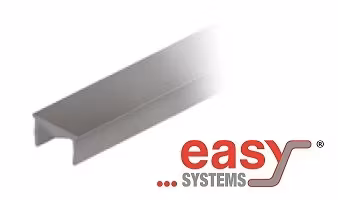 Täcklist aluminium för BSB profil med spår 8mm. HL=2m.