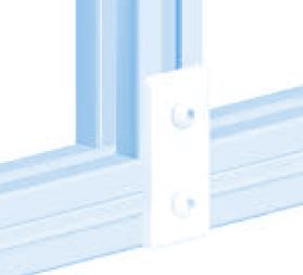 Förbindningsplatta 30/60 Aluminium exkl. infästningsmaterial