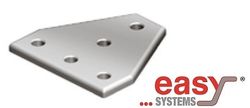 Förbindningsplatta 90/90 Aluminium exkl. infästningsmaterial