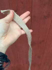 Uppbindningsband i jute, smalare, 2 m