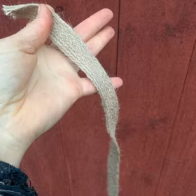 Uppbindningsband i jute, smalare, 2 m