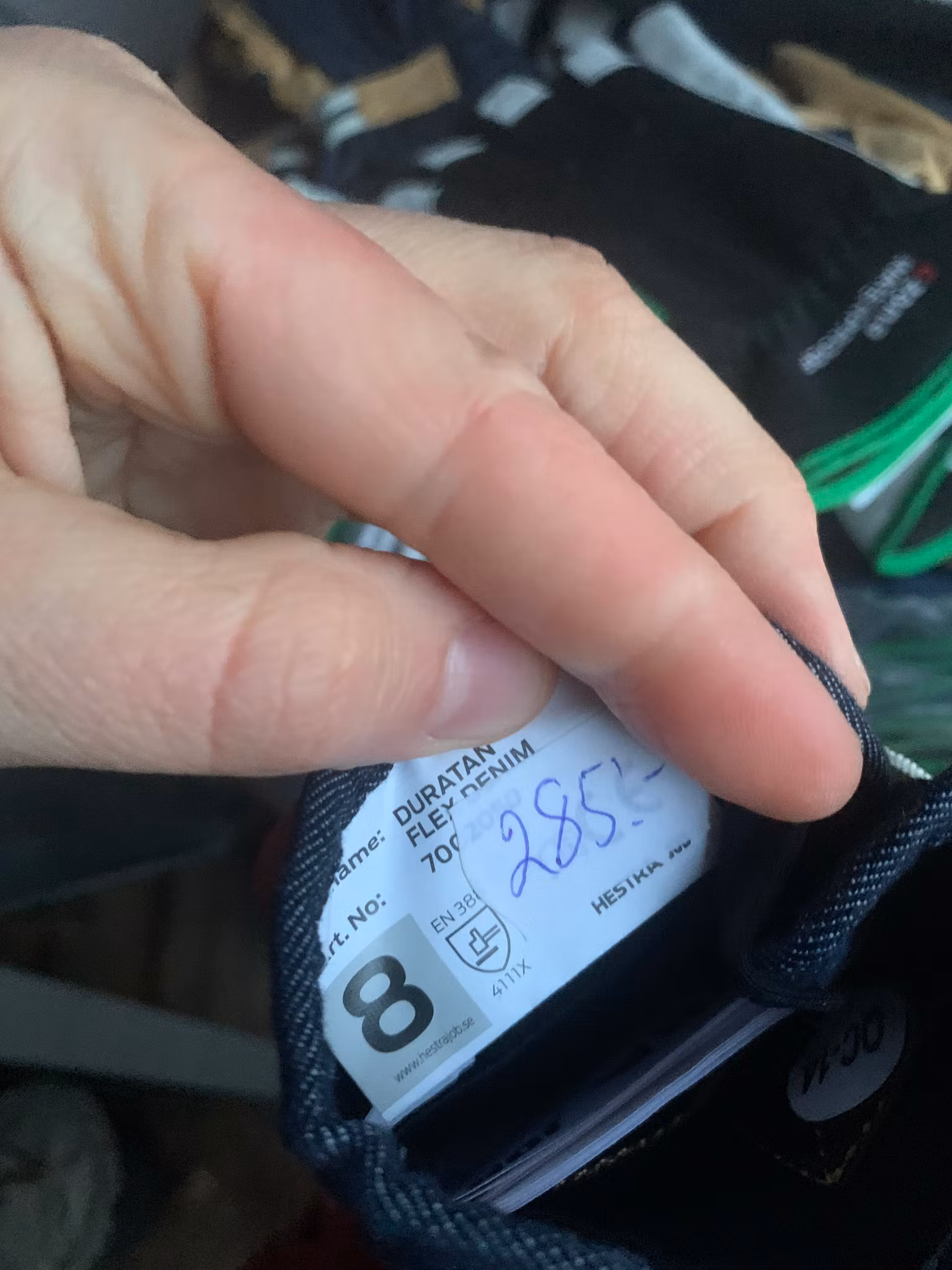 Den lite lyxigare arbetshandsken, Hestra PRO (Duratan Flex Denim)