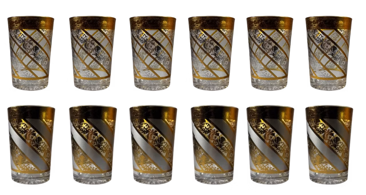 12 stk dekorativ glass
