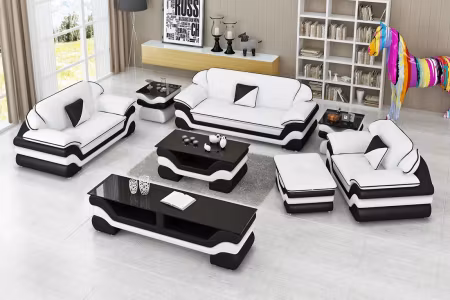 Sleek Sofagruppe 3 + 2 + 1 - KOMPLETT SETT