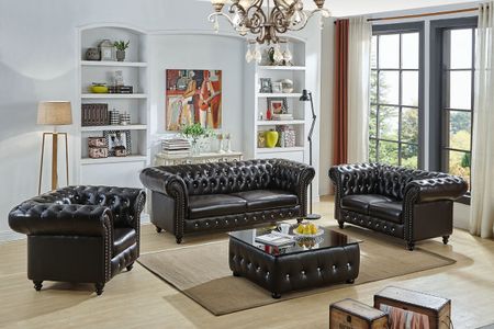 UK Chesterfield Sofagruppe 3+2+1