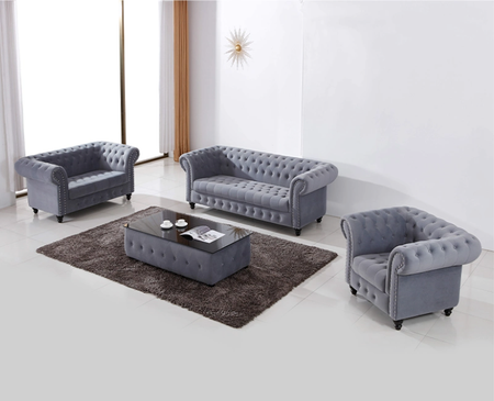 UK-S Chesterfield Sofagruppe 3+2+1