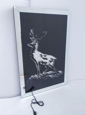 Reinsdyr Bilde m/Led belysning