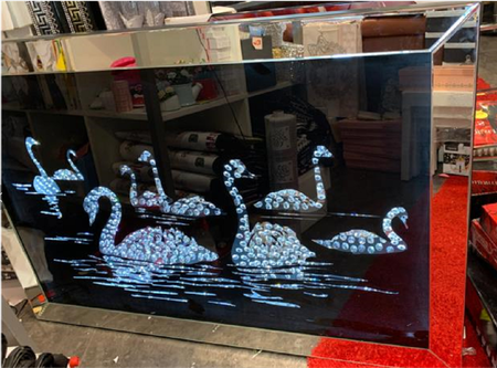 Svane Bilde m/Led belysning